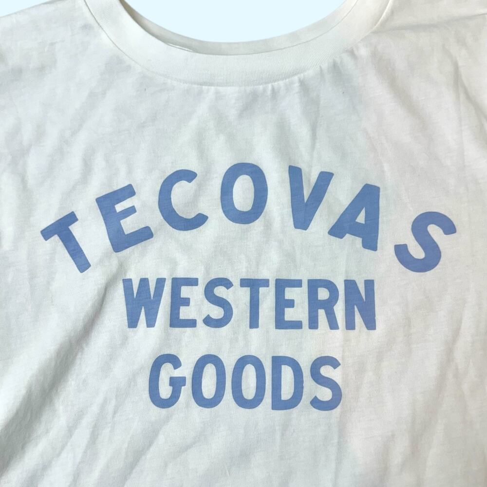 Tecovas Western Goods Logo Tee Women's L NWT Bone Supima Cotton Cowgirl Western